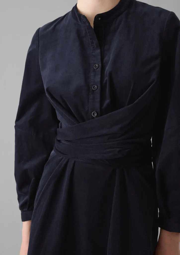 TOAST Organic Needlecord Wrap Dress-Women Cord|Dresses