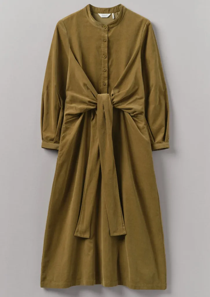 TOAST Organic Needlecord Wrap Dress-Women Cord|Dresses