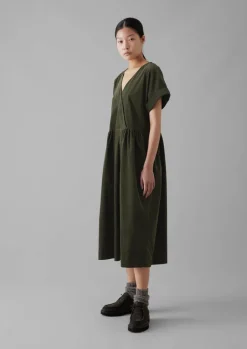 TOAST Organic Needlecord Wrap Front Dress-Women Cord|Dresses