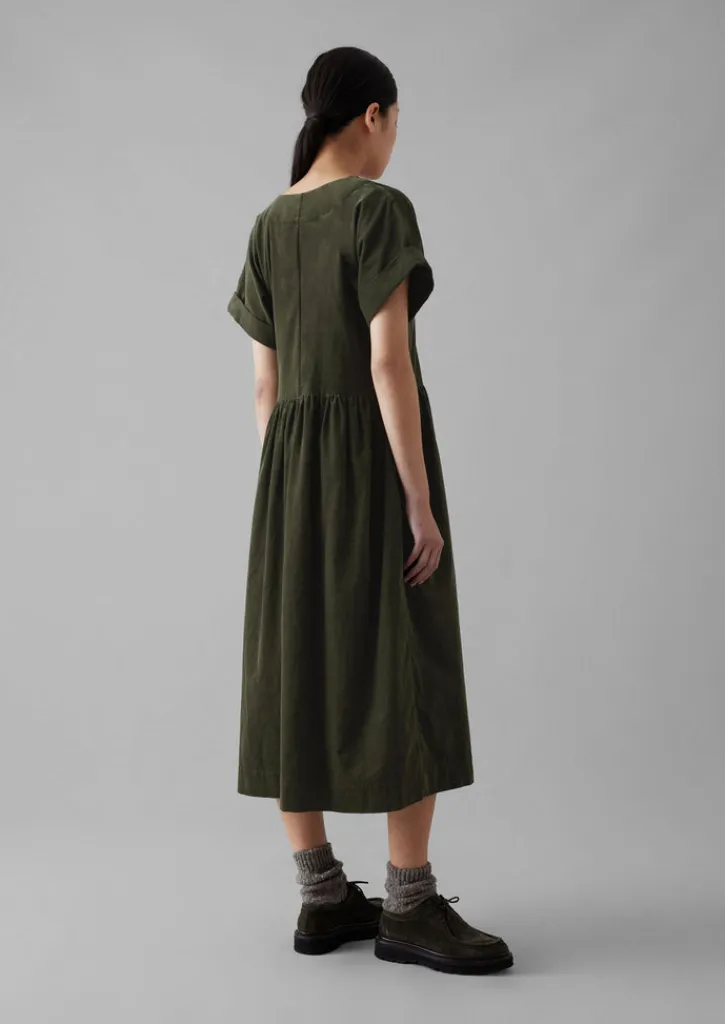 TOAST Organic Needlecord Wrap Front Dress-Women Cord|Dresses