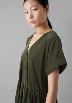 TOAST Organic Needlecord Wrap Front Dress-Women Cord|Dresses