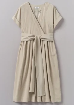 TOAST Organic Needlecord Wrap Front Dress-Women Cord|Dresses
