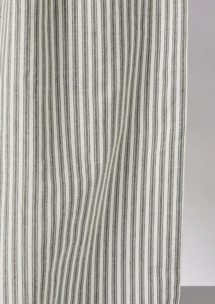TOAST Organic Ticking Stripe Shower Curtain- Textiles|Bathroom