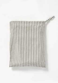 TOAST Organic Ticking Stripe Shower Curtain- Textiles|Bathroom
