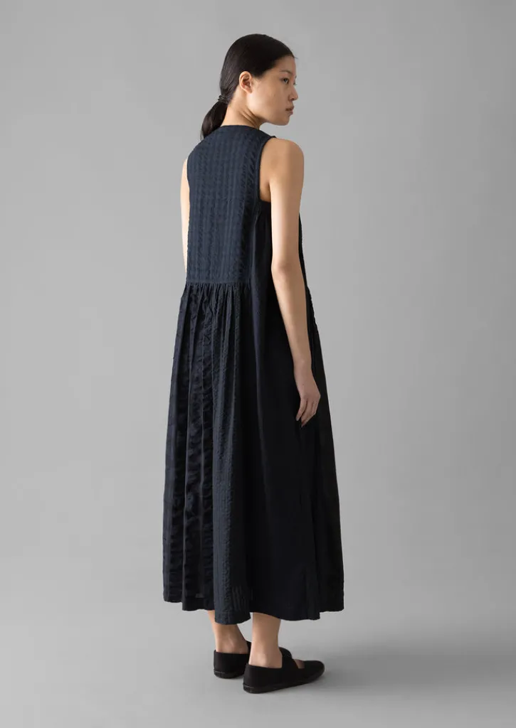 TOAST Overdyed Check Seersucker Dress-Women Loungewear|Dresses
