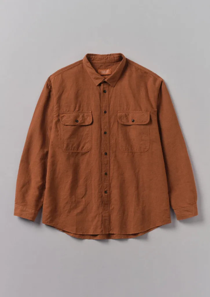 TOAST Overdyed Check Workwear Shirt- Workwear|Shirts