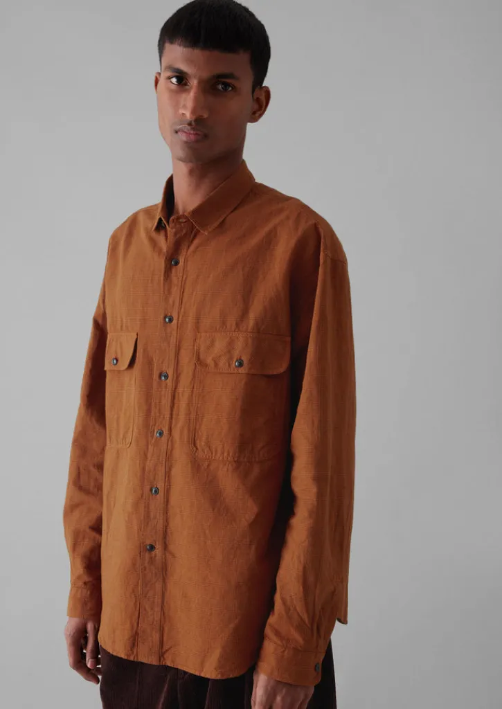 TOAST Overdyed Check Workwear Shirt- Workwear|Shirts