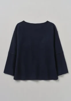 TOAST Panelled Boiled Wool Sweater-Women Knitwear