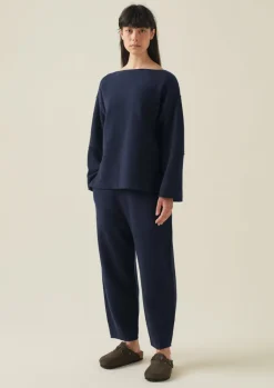 TOAST Panelled Boiled Wool Sweater-Women Knitwear