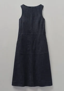 TOAST Panelled Organic Denim Dress-Women Denim|Workwear