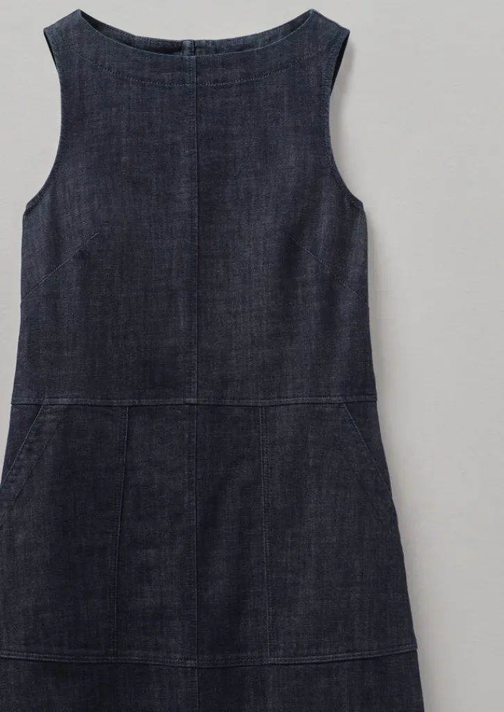 TOAST Panelled Organic Denim Dress-Women Denim|Workwear