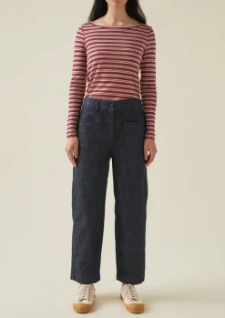 TOAST Panelled Organic Denim Trousers-Women Denim|Workwear