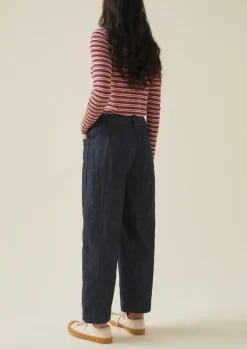 TOAST Panelled Organic Denim Trousers-Women Denim|Workwear