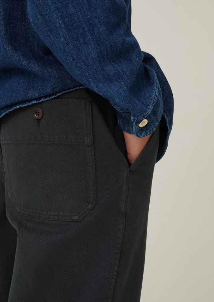 TOAST Patch Pocket Denim Shirt- Denim|Workwear