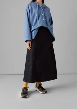 TOAST Patch Pocket Organic Denim Skirt-Women Denim|Workwear