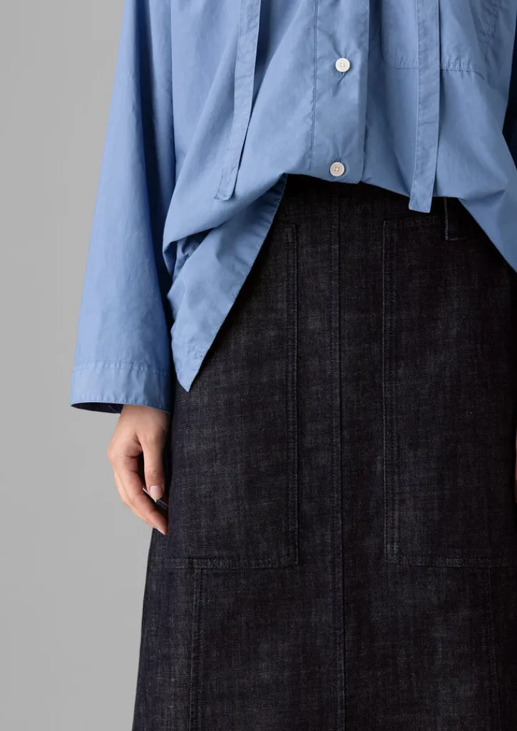 TOAST Patch Pocket Organic Denim Skirt-Women Denim|Workwear