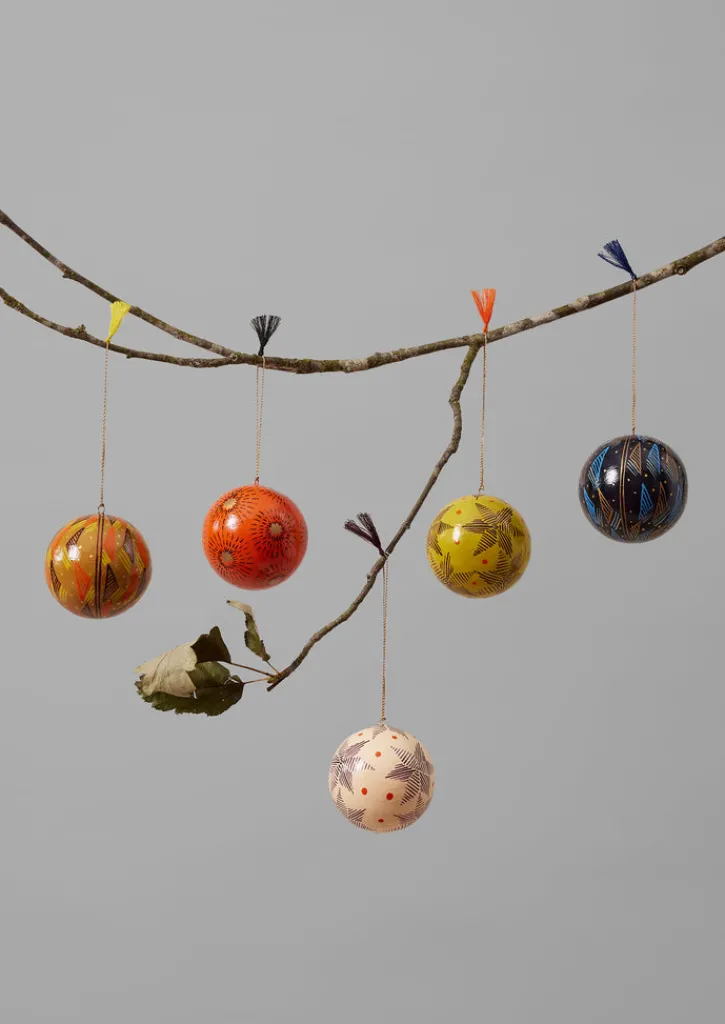 TOAST Pointed Star Hand Painted Bauble- Christmas Decorations