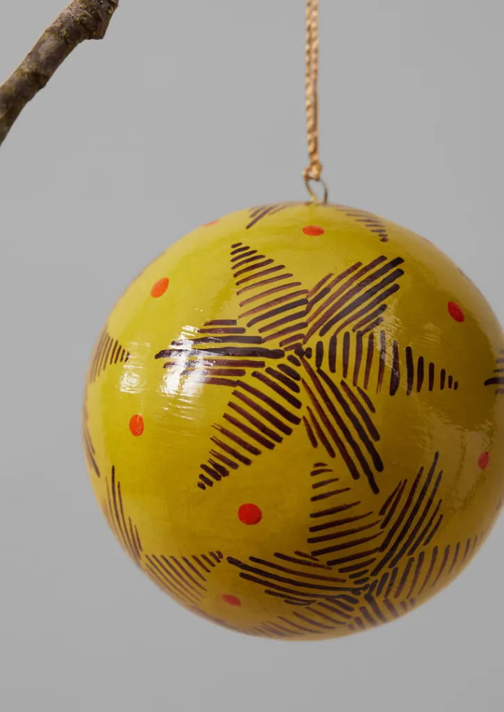 TOAST Pointed Star Hand Painted Bauble- Christmas Decorations