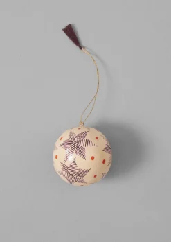 TOAST Pointed Star Hand Painted Bauble- Christmas Decorations