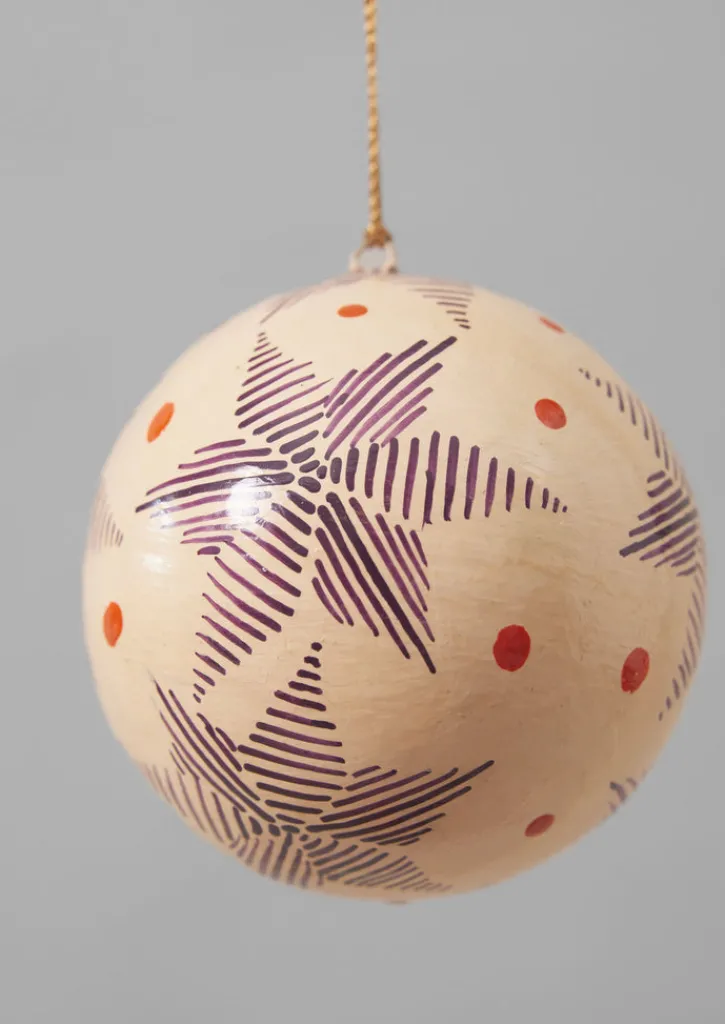 TOAST Pointed Star Hand Painted Bauble- Christmas Decorations