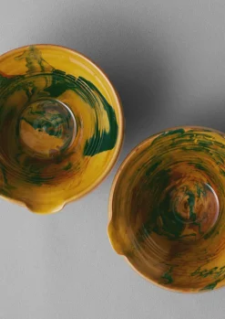 TOAST Poterie Barbotine Marbled Pouring Bowl- Ceramics|Tableware
