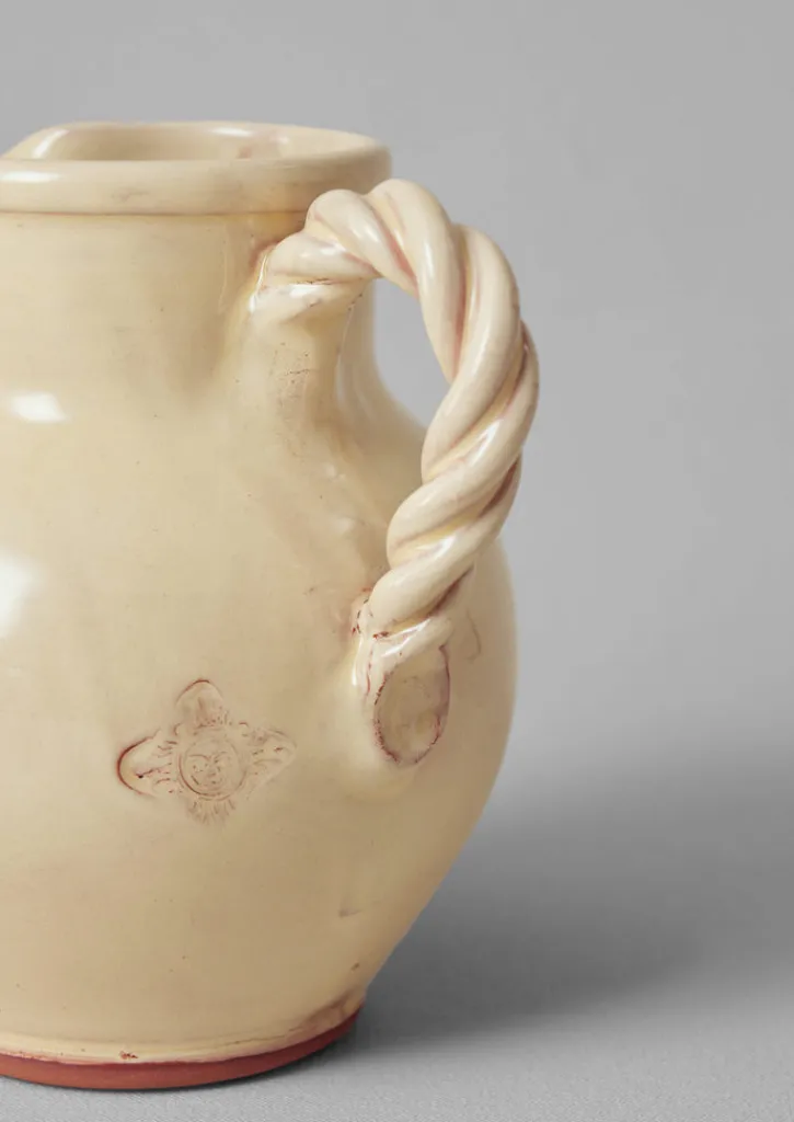 TOAST Poterie Barbotine Twisted Handle Pitcher- Ceramics