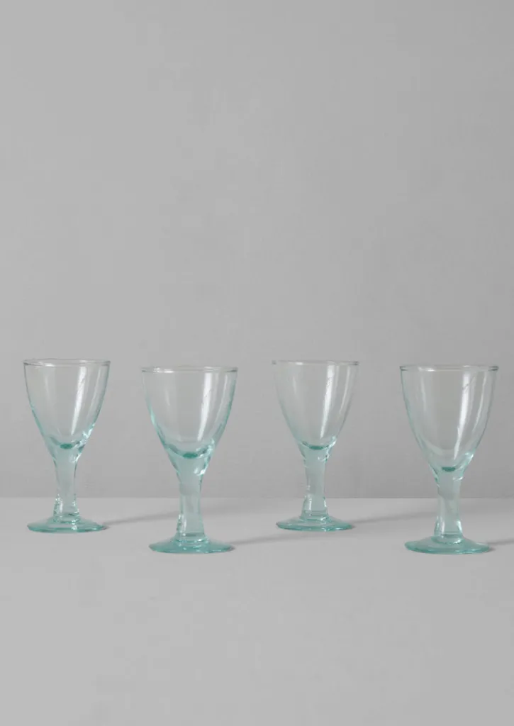 TOAST Recycled Bolivian Wine Glasses Set- Glass|Tableware