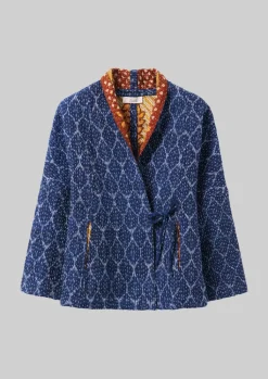 TOAST Repurposed Ikat Kantha Jacket-Women Gowns|Nightwear