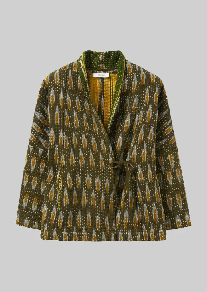TOAST Repurposed Ikat Kantha Jacket-Women Gowns|Nightwear