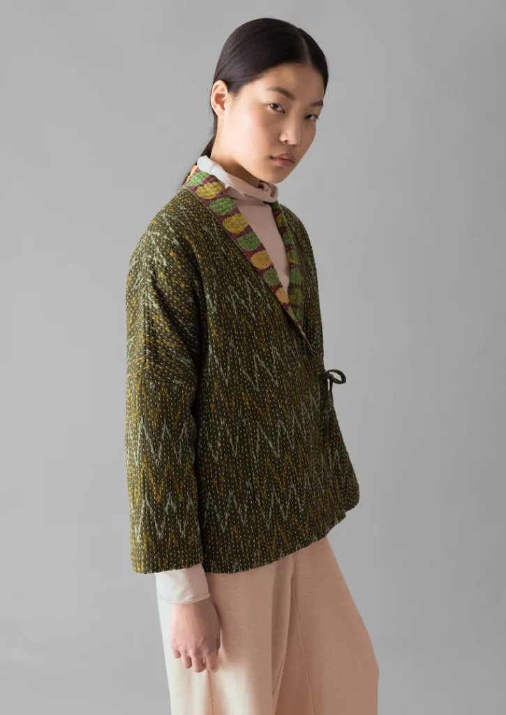 TOAST Repurposed Ikat Kantha Jacket-Women Gowns|Nightwear