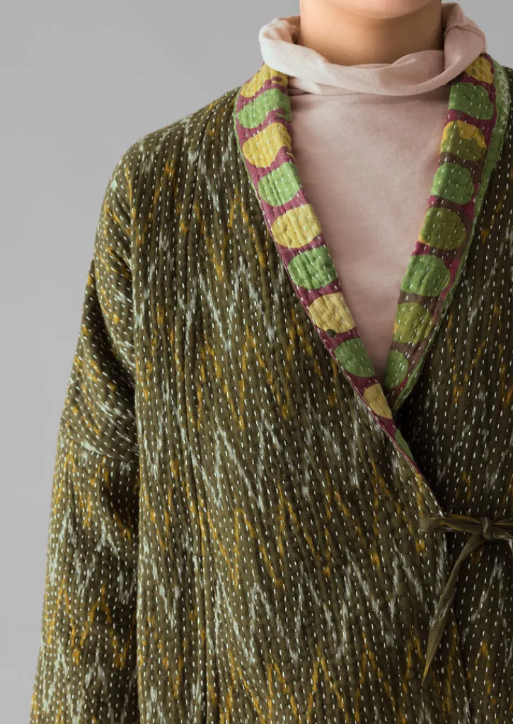 TOAST Repurposed Ikat Kantha Jacket-Women Gowns|Nightwear