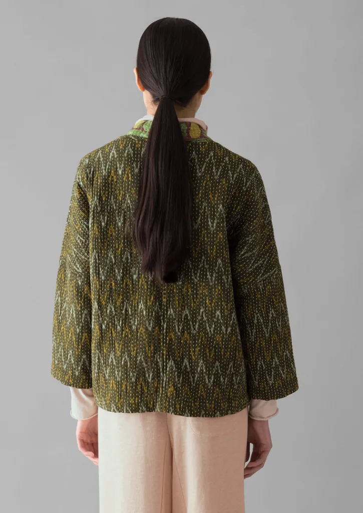 TOAST Repurposed Ikat Kantha Jacket-Women Gowns|Nightwear