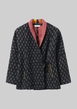 TOAST Repurposed Ikat Kantha Jacket-Women Gowns|Nightwear
