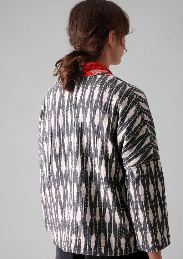 TOAST Repurposed Ikat Kantha Jacket-Women Gowns|Nightwear