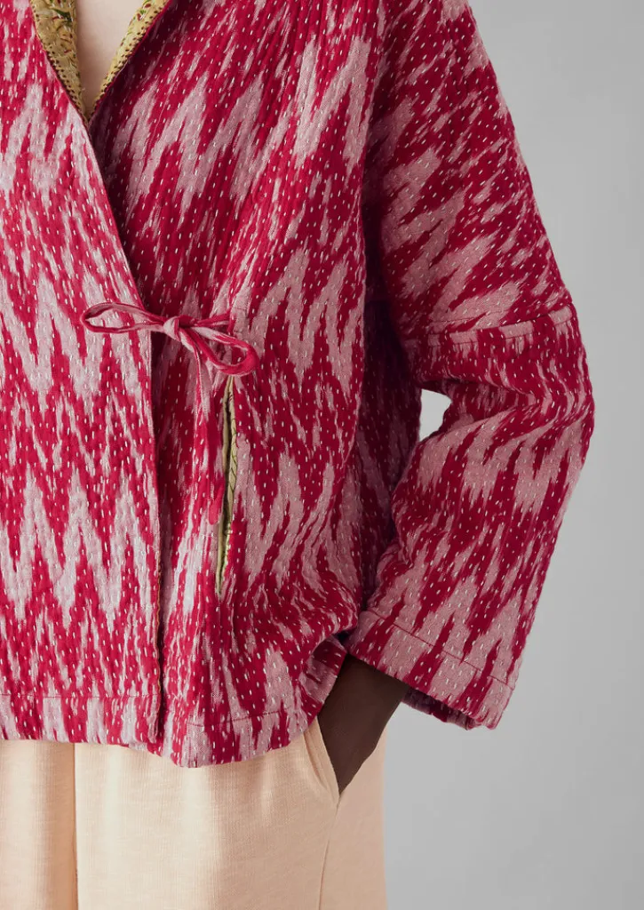 TOAST Repurposed Ikat Kantha Jacket-Women Gowns|Nightwear