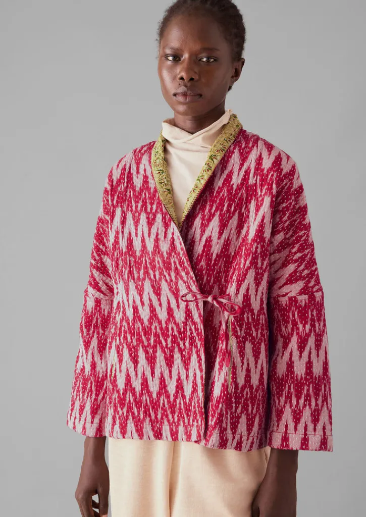 TOAST Repurposed Ikat Kantha Jacket-Women Gowns|Nightwear