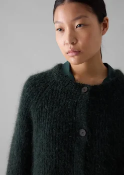 TOAST Ribbed Mohair Blend Cardigan-Women Knitwear