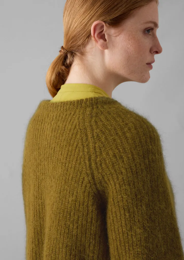 TOAST Ribbed Mohair Blend Cardigan-Women Cashmere|Knitwear