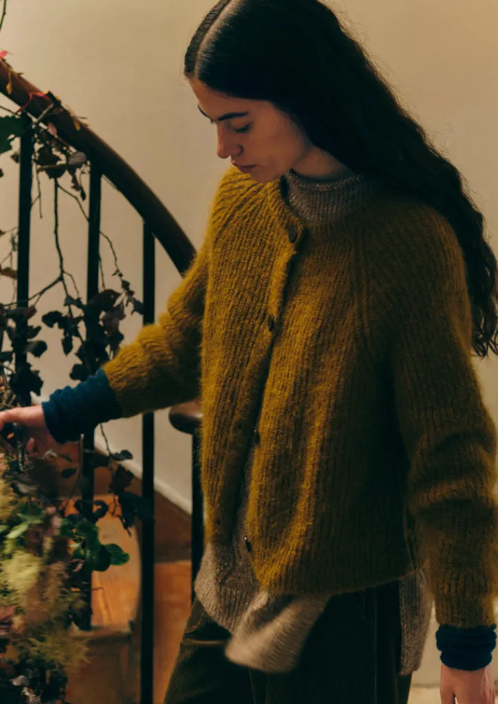 TOAST Ribbed Mohair Blend Cardigan-Women Cashmere|Knitwear