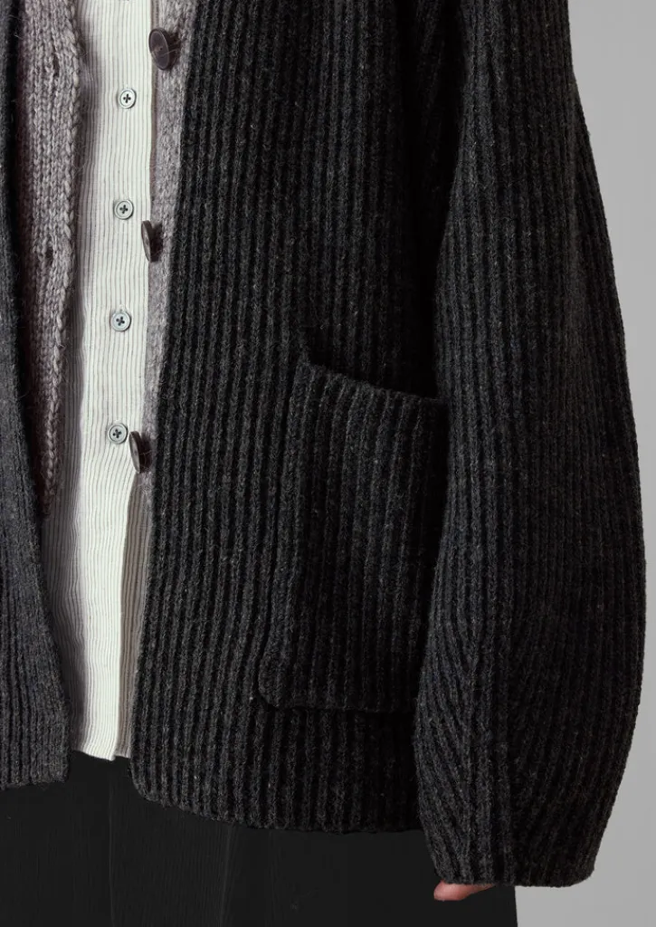 TOAST Ribbed Wool Knitted Cardigan-Women Knitwear