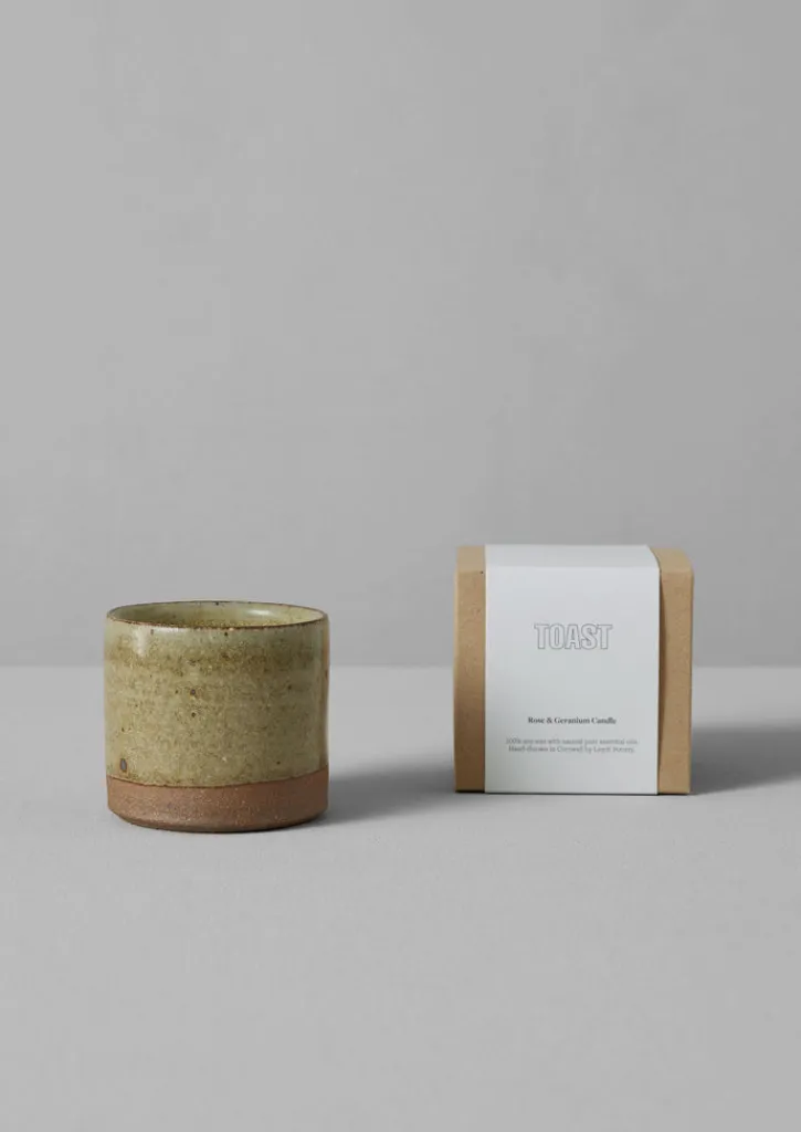 TOAST Rose and Geranium Scented Candle- Candles & Holders