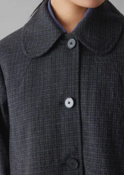 TOAST Seersucker Check Round Collar Jacket-Women Coats & Jackets