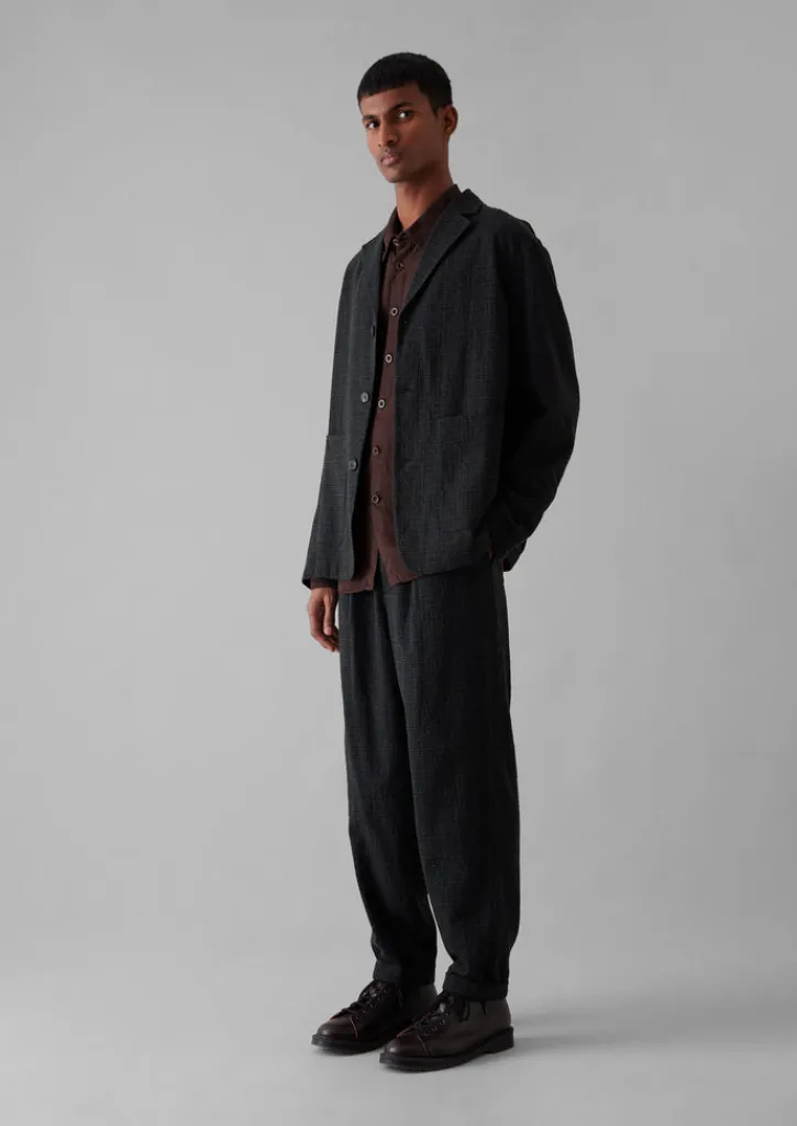 TOAST Seersucker Wool Cotton Blazer- Coats & Jackets