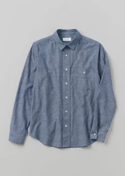 TOAST Selvedge Cotton Chambray Shirt- Shirts