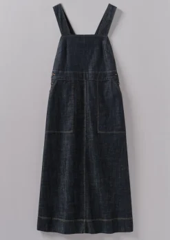 TOAST Side Button Denim Pinafore Dress-Women Denim|Dresses