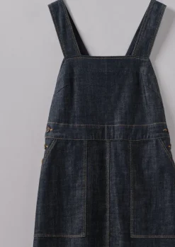 TOAST Side Button Denim Pinafore Dress-Women Denim|Dresses
