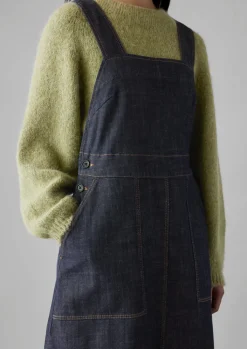 TOAST Side Button Denim Pinafore Dress-Women Denim|Dresses