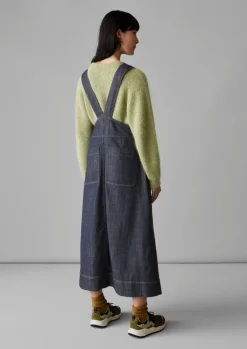 TOAST Side Button Denim Pinafore Dress-Women Denim|Dresses