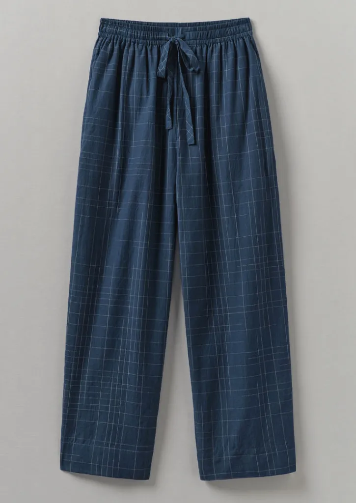 TOAST Sketched Check Cotton Pyjama Trousers-Women Nightwear