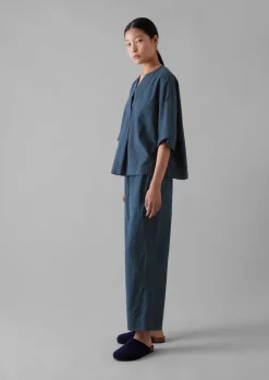 TOAST Sketched Check Cotton Pyjama Trousers-Women Nightwear